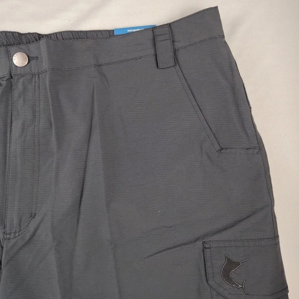 Reel Legends Tarpon Performance Shorts Mens XXL Black 7.5